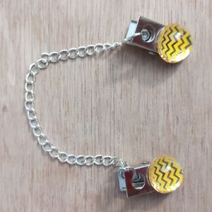 Sweater Shawl Scarf Clip Yellow